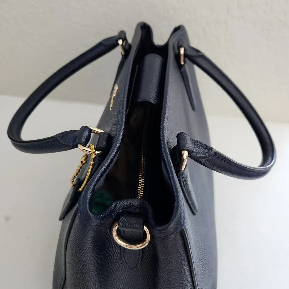 Like New Coach Margot Black Leather Shoulder Bag Purse - Picture 13 of 16